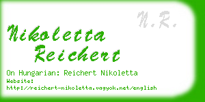 nikoletta reichert business card